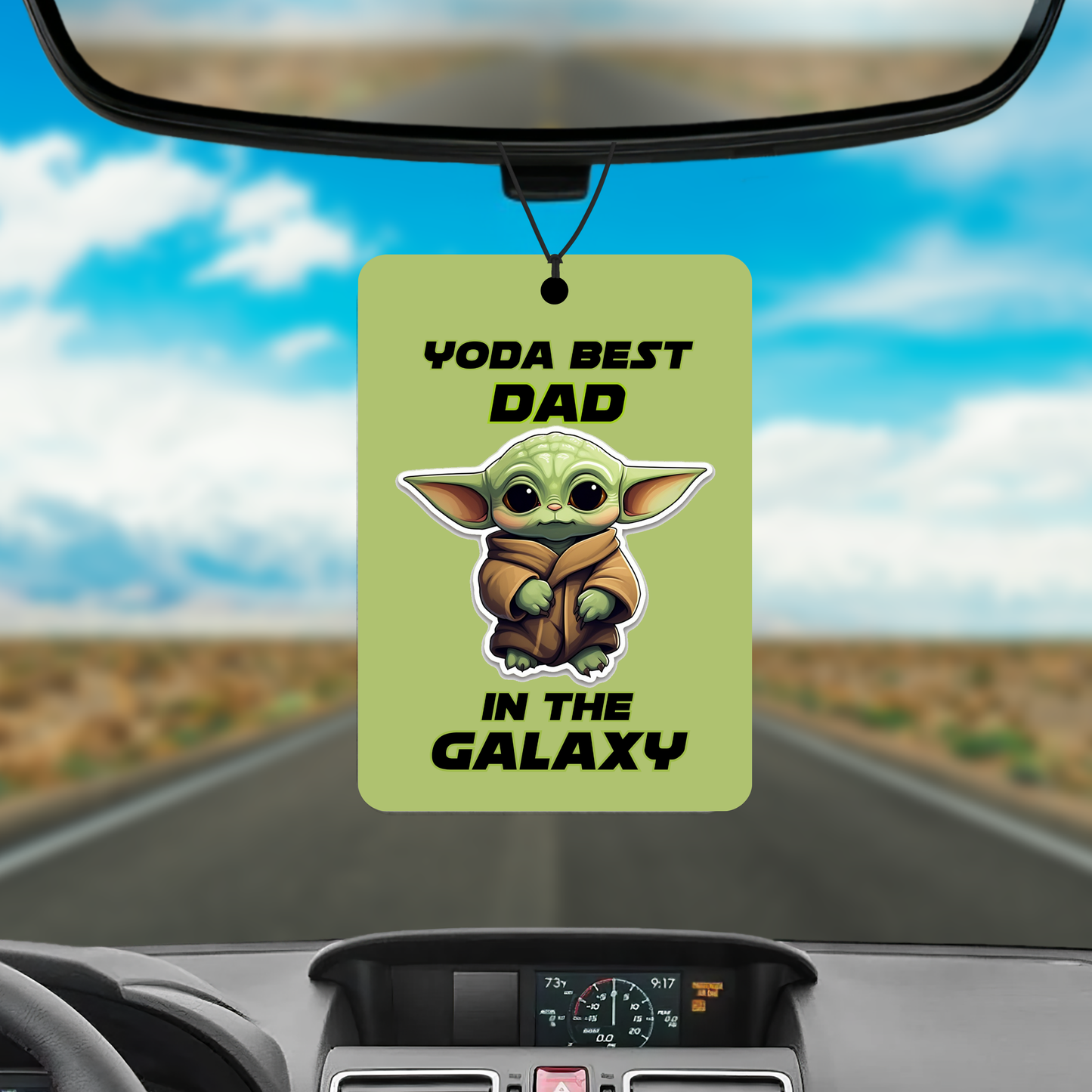 Yoda Best Dad In The Galaxy Car Air Freshener | Star Wars Inspired Gift for Dad