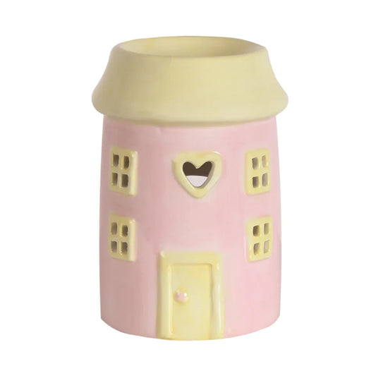 House Wax Melt Burner 12cm - Tea-Light - Pink
