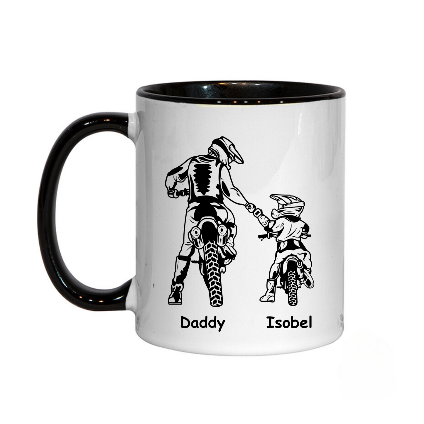 Personalised Adult Child Motocross Themed Mug 11oz