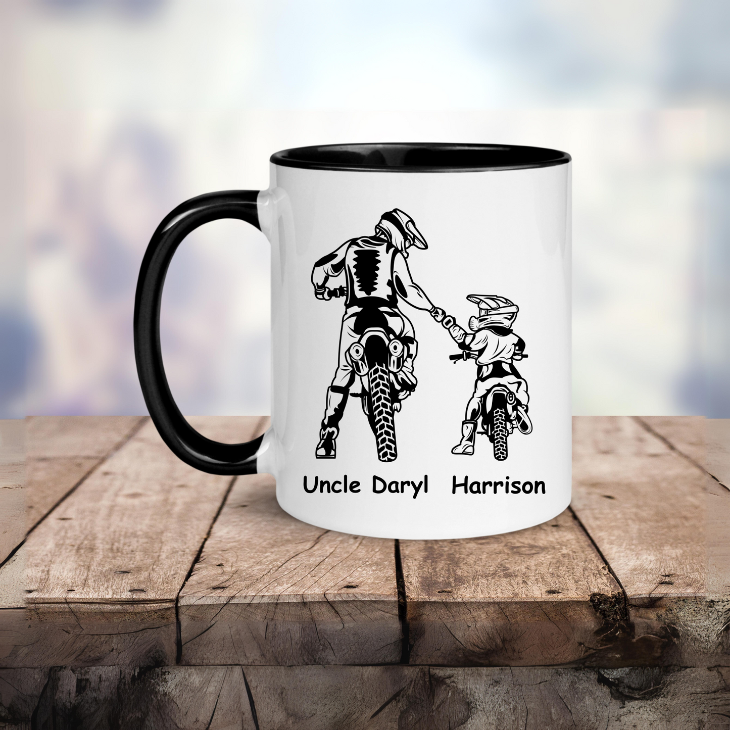 Personalised Adult Child Motocross Themed Mug 11oz