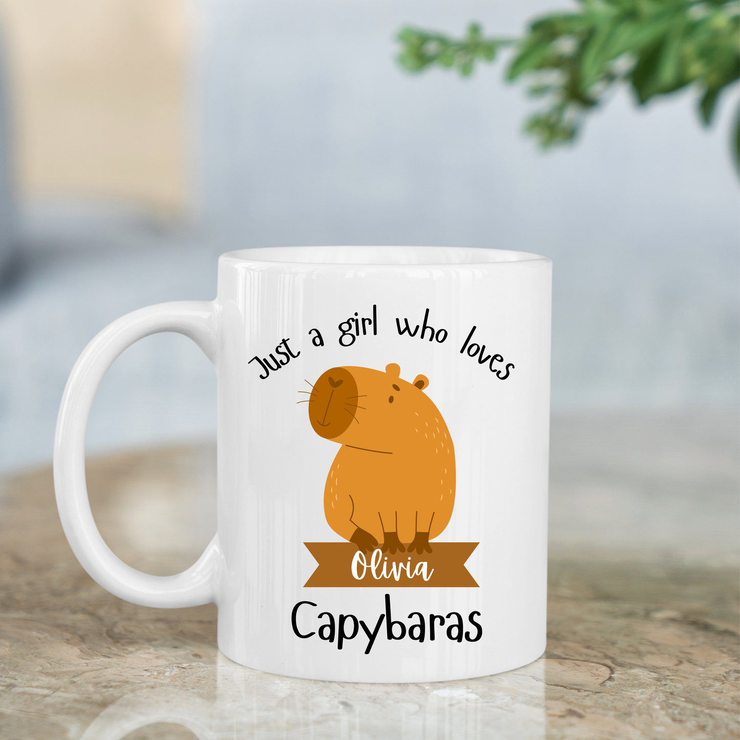 Personalised Just a Girl Who Loves Capybaras Mug 11oz