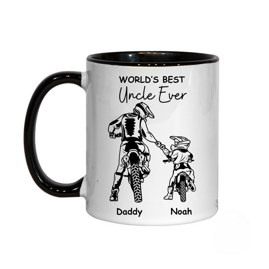 Personalised Motocross Mug, Best Uncle  Mug 11oz