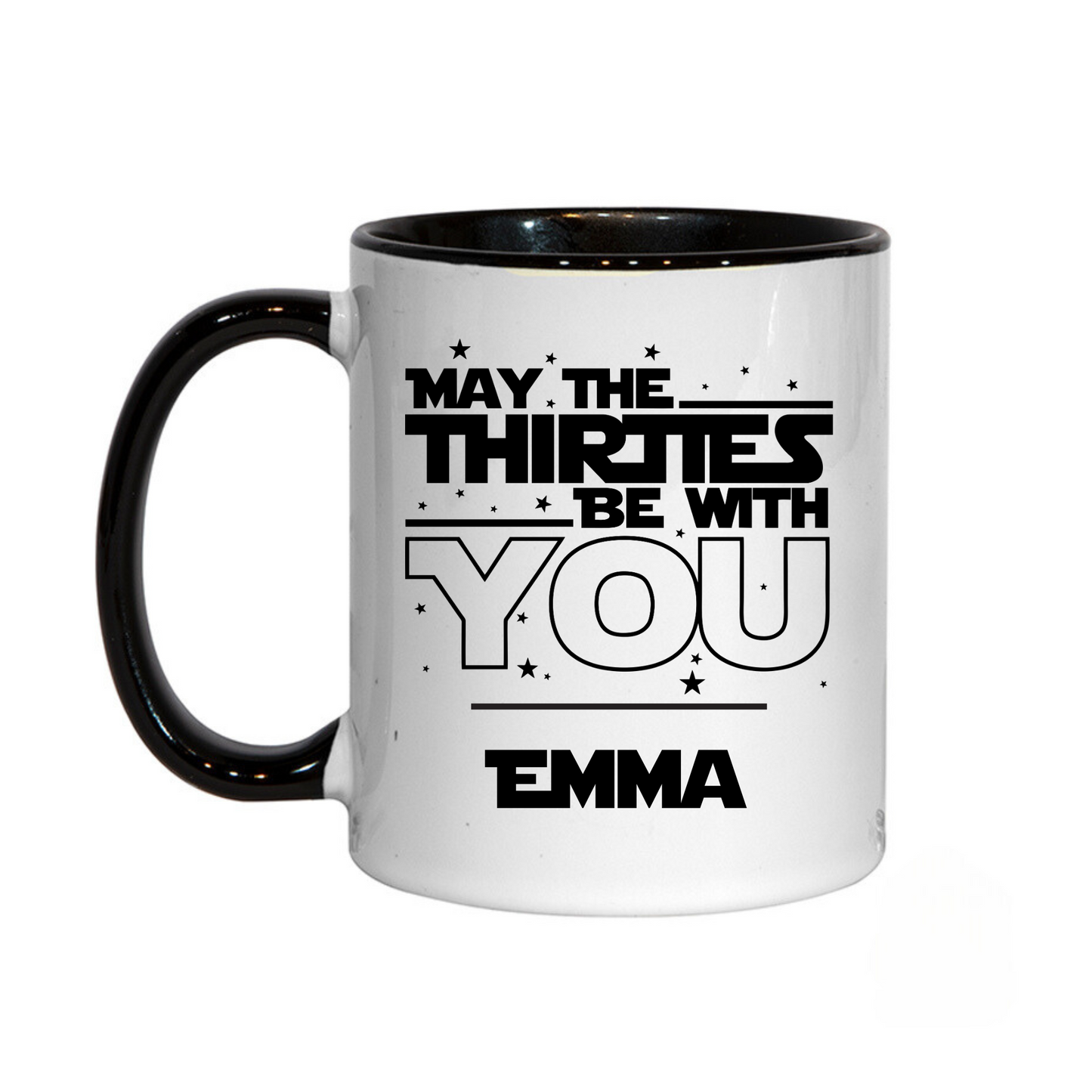 Personalised May The Thirties Be With You Star Wars Inspired Mug 11oz