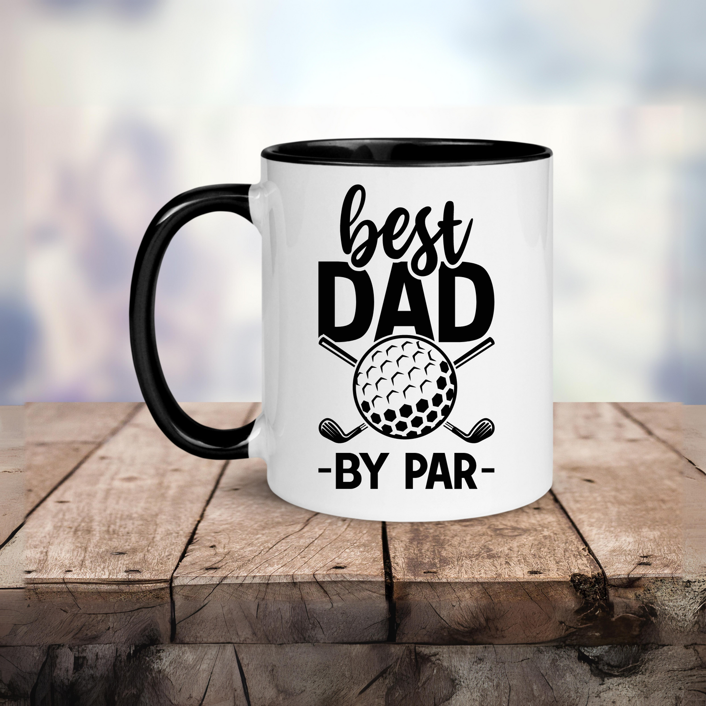 Golf Mug for Dad - Best Dad by Par Fathers Day Gift 11oz Coffee Cup