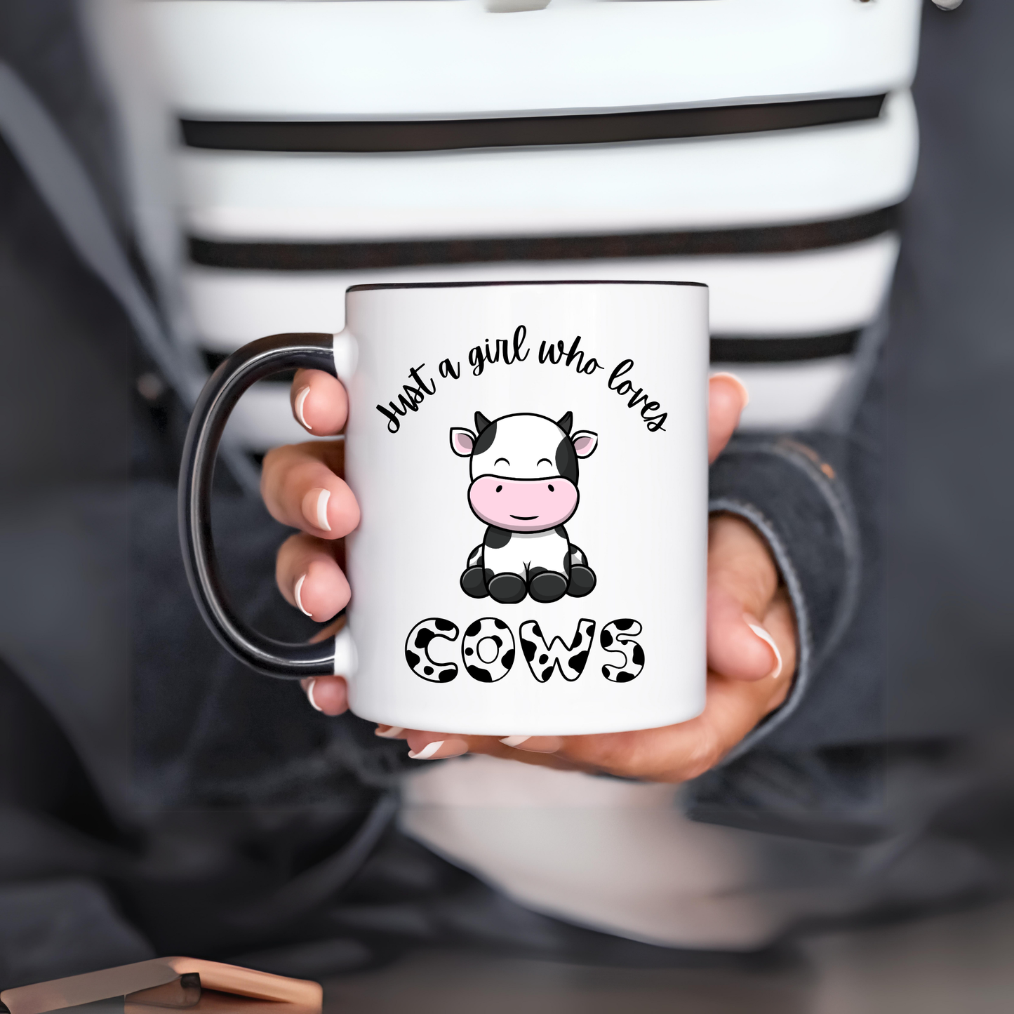 Just a Girl Who Loves Cow Mug 11oz