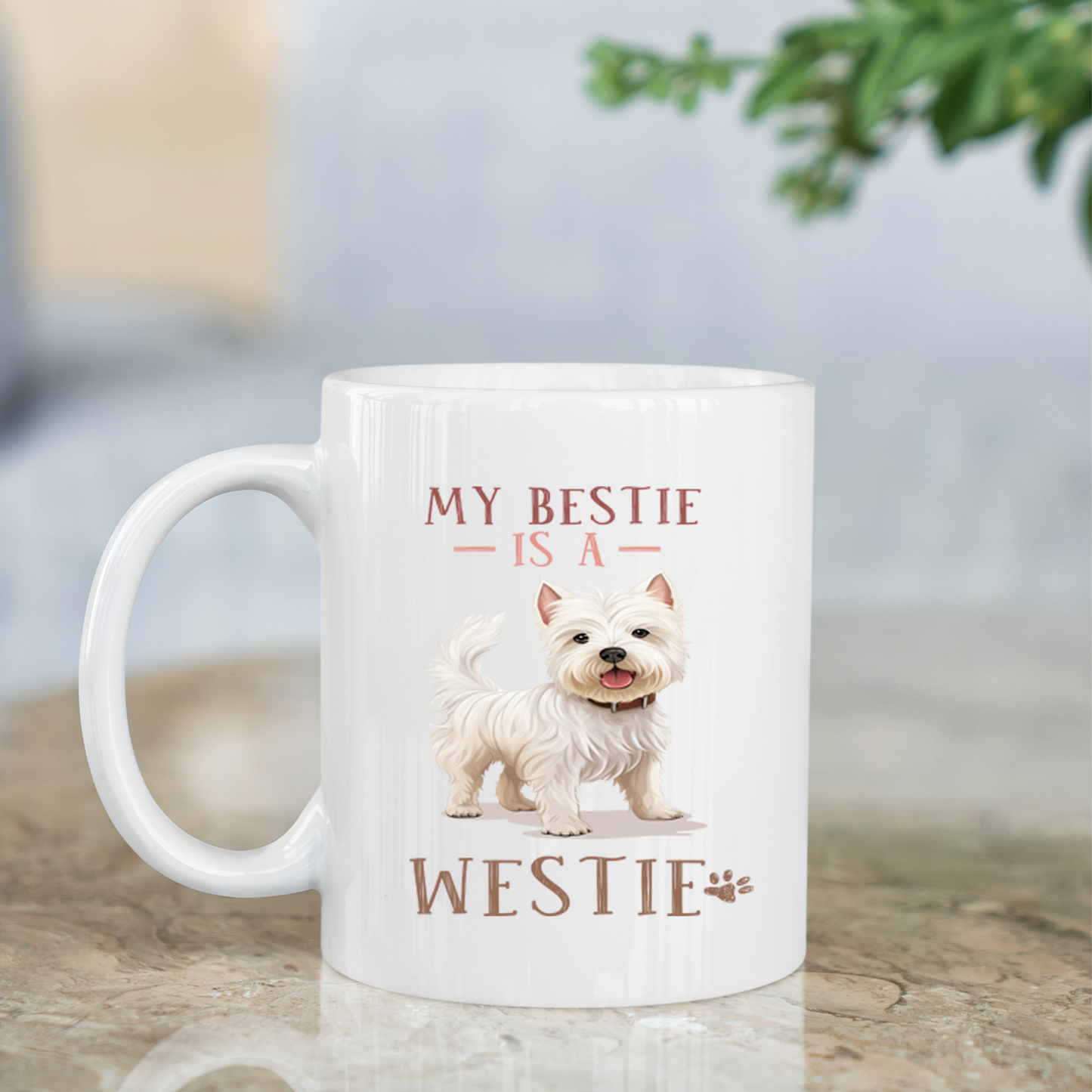 My Bestie is a Westie Novelty Dog Mug 10oz