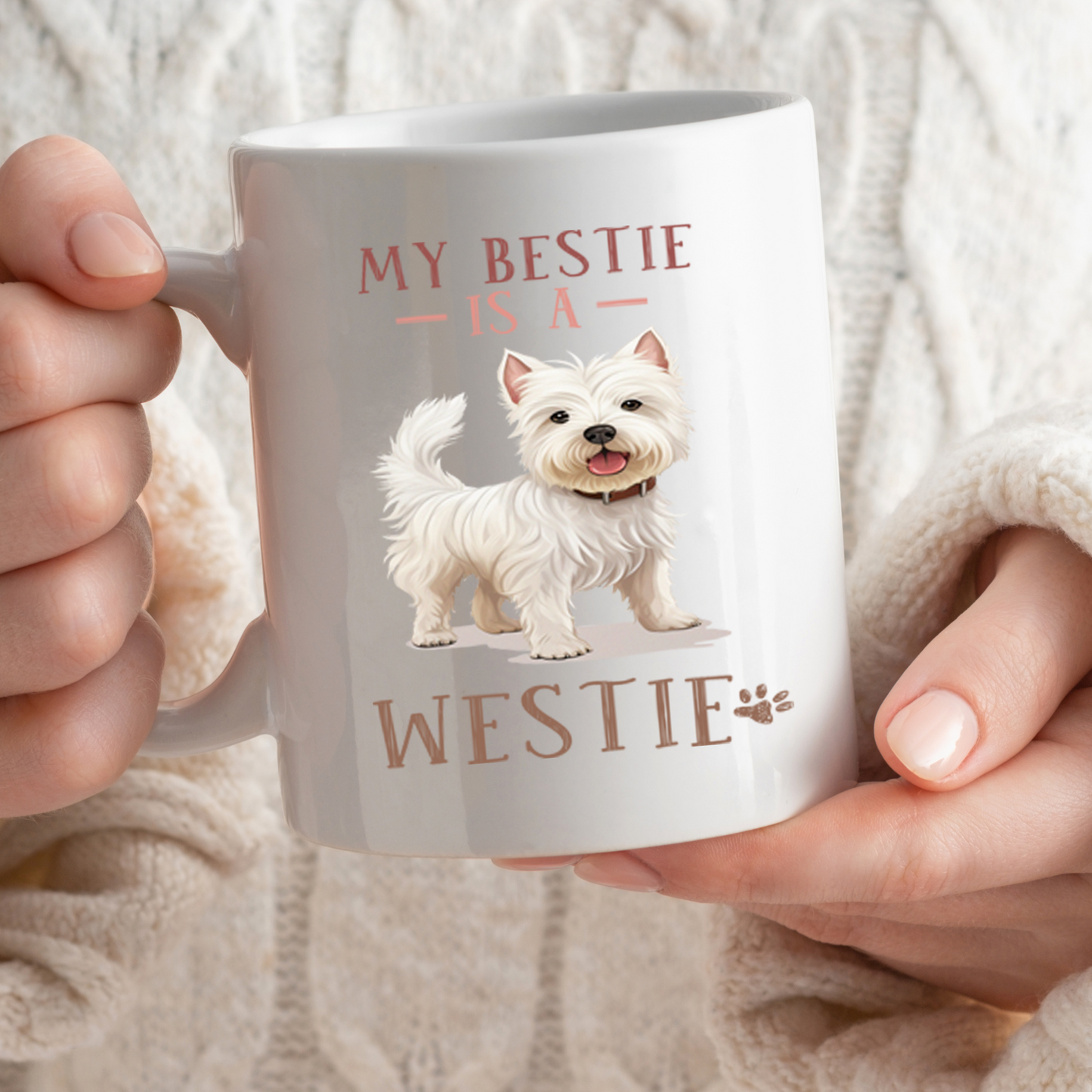 Westie Mug - My Bestie is a Westie - West Highland Terrier Gift 11oz