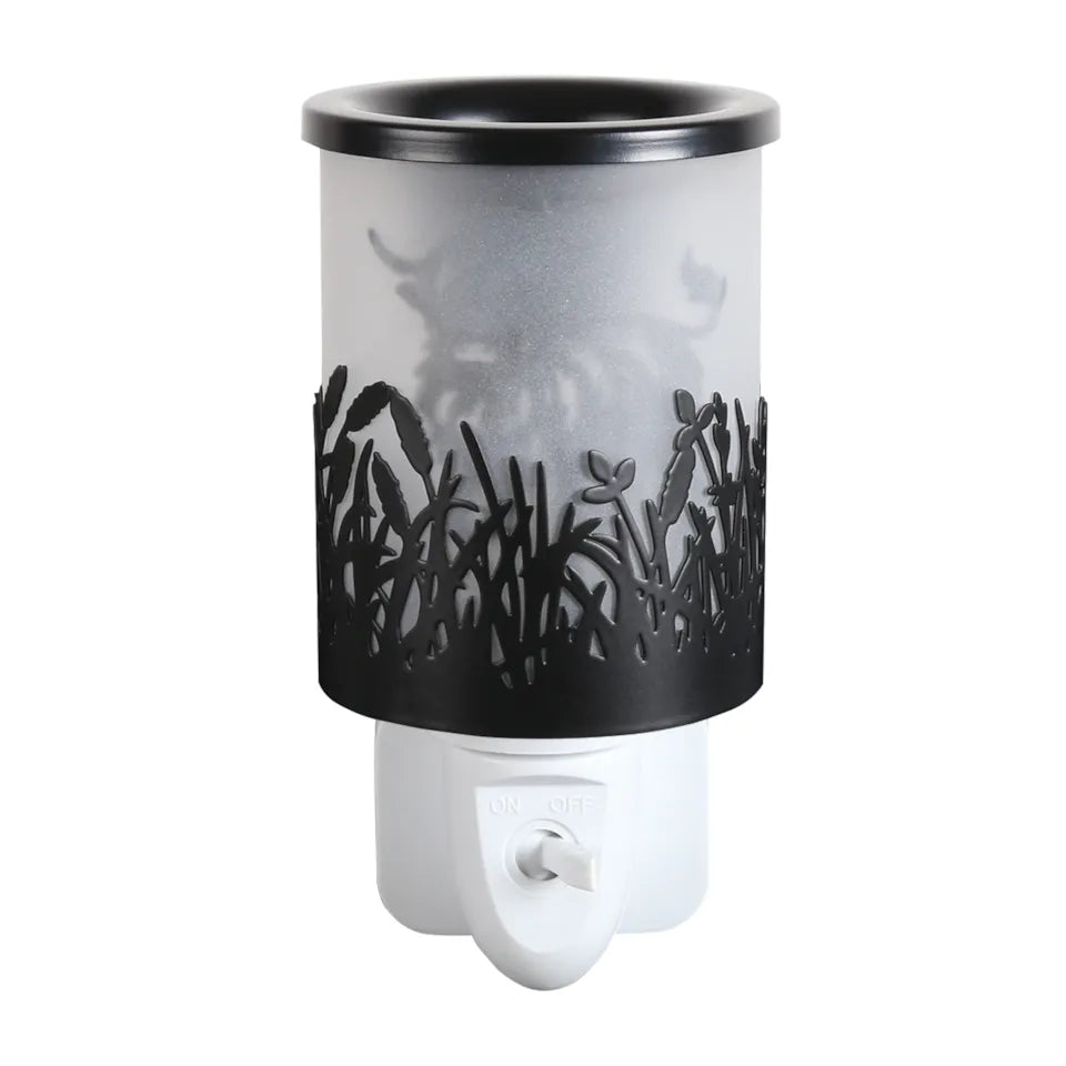 Plug In Wax Melter Highland Cow Shadow Black 14cm