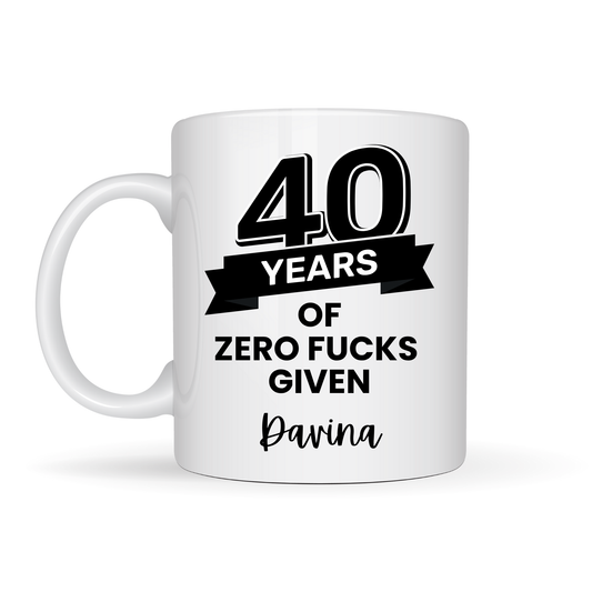 Personalised Milestone Birthday Mug, Sweary Mug,30th, 40th, 50th, 60th -11oz