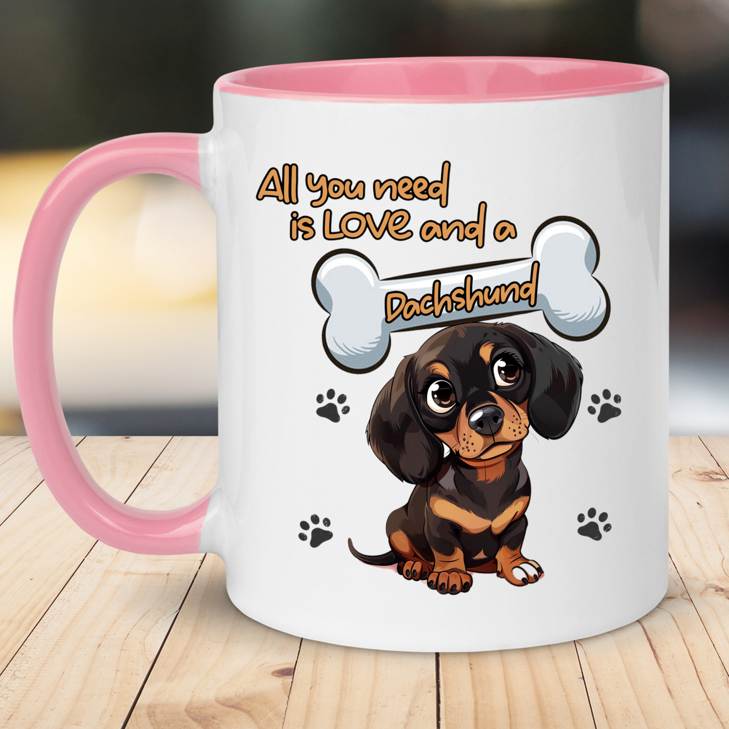 All You Need Is Love And A Dachshund Novelty Dog Mug 11oz