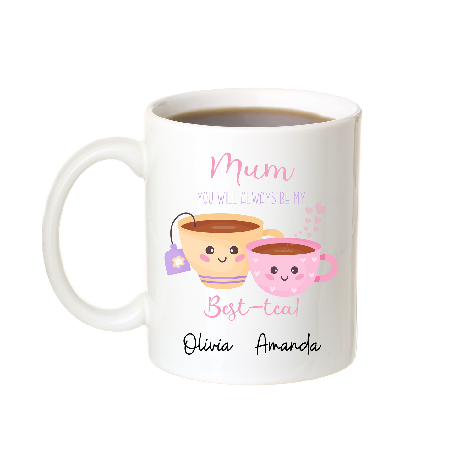 Personalised Mother's Day Mug and Coaster -Mum You'll Always be my Best-Tea