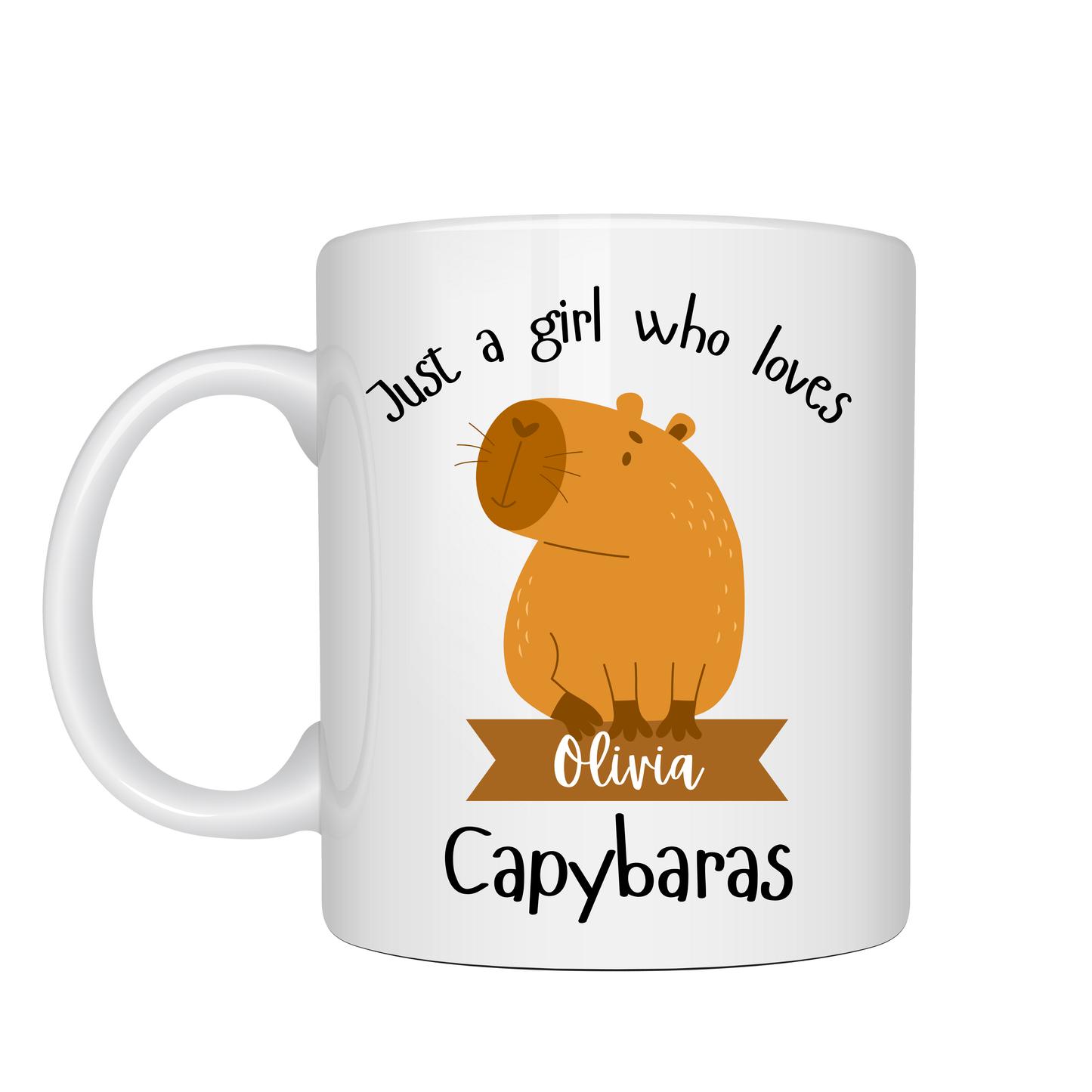 Personalised Just a Girl Who Loves Capybaras Mug 11oz