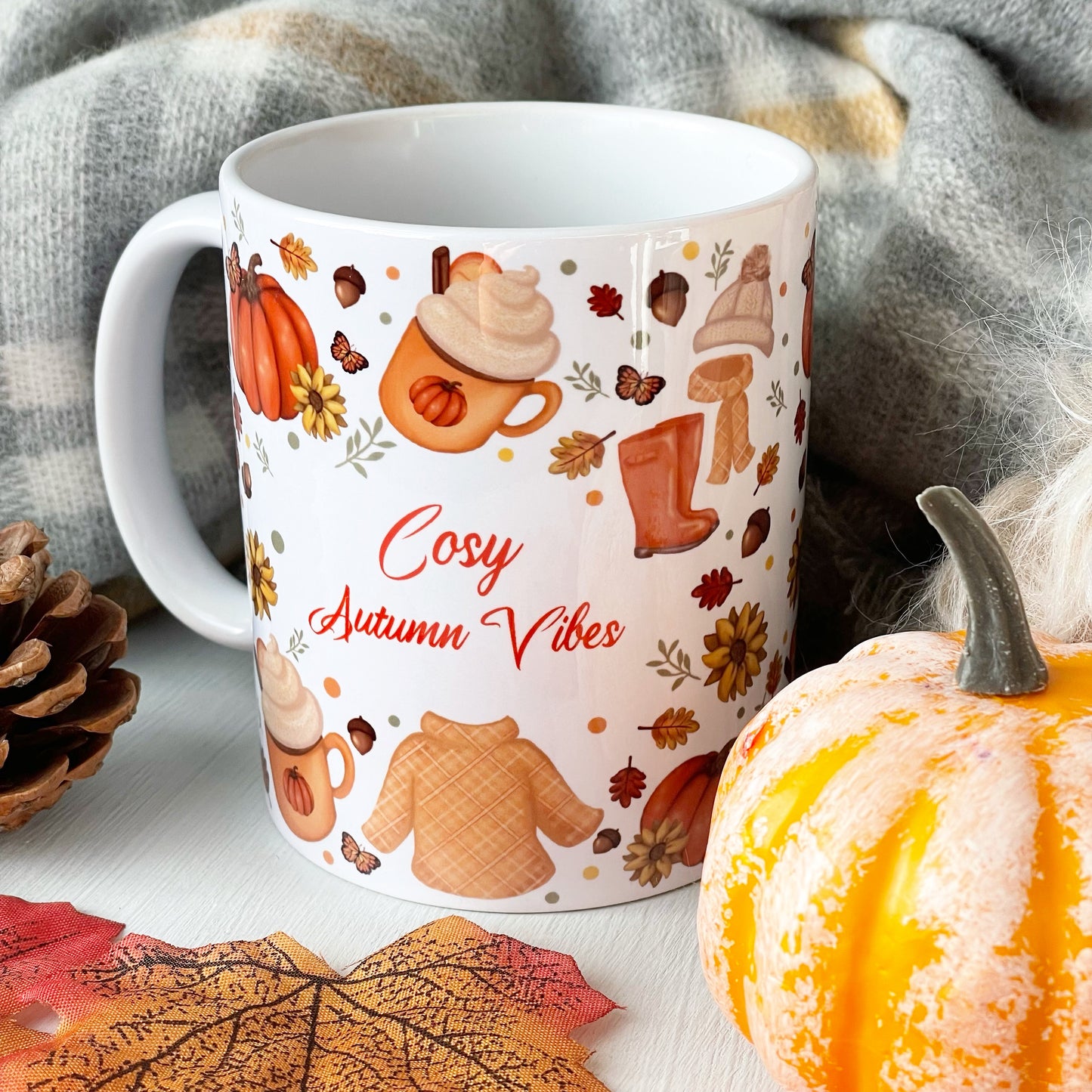 Orange Cosy Autumn Vibes Mug 11oz