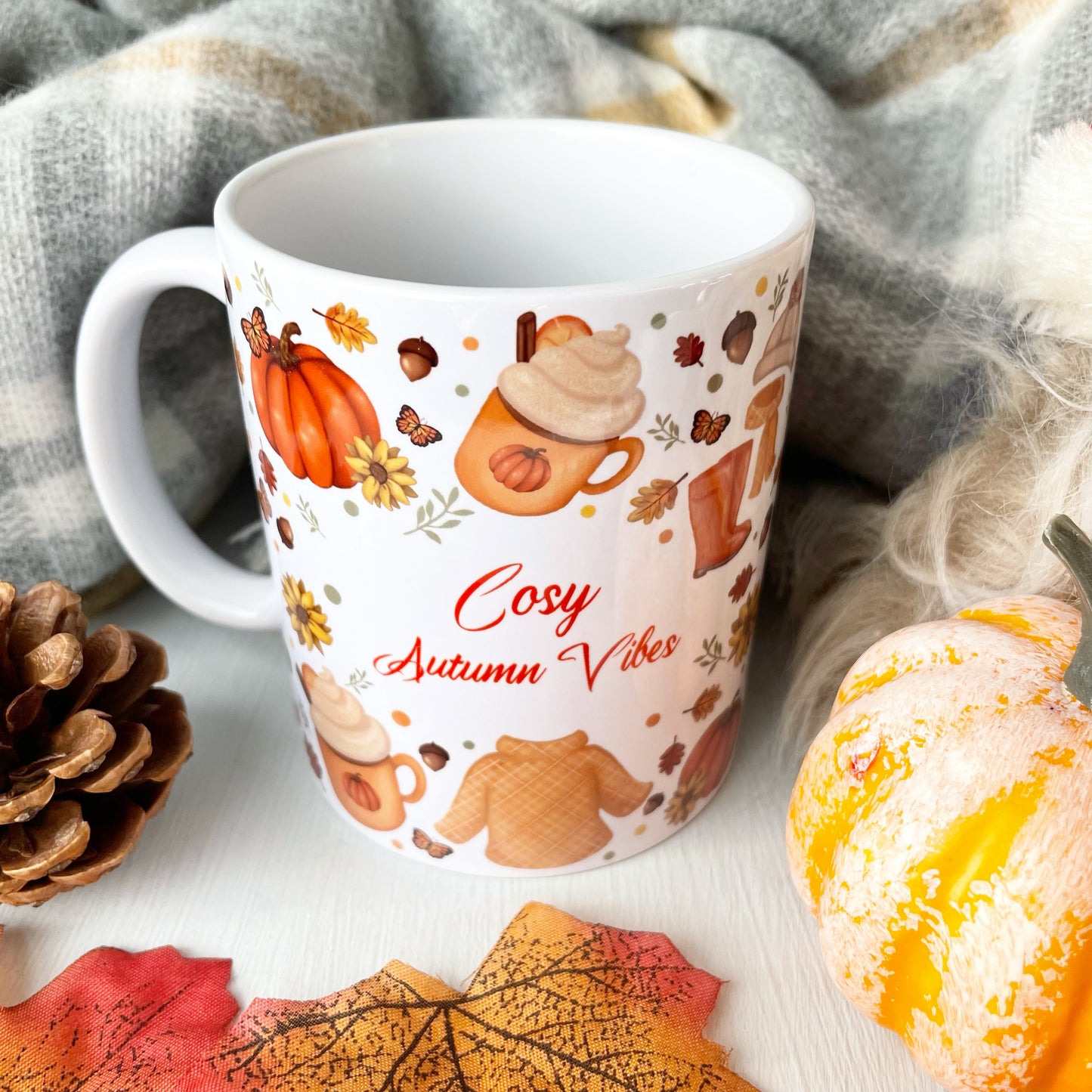 Orange Cosy Autumn Vibes Mug 11oz