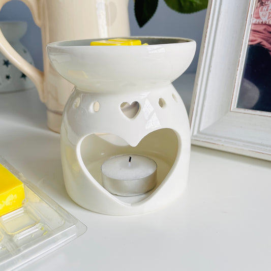 Heart Wax Melt Burner 12cm - Tea-Light -