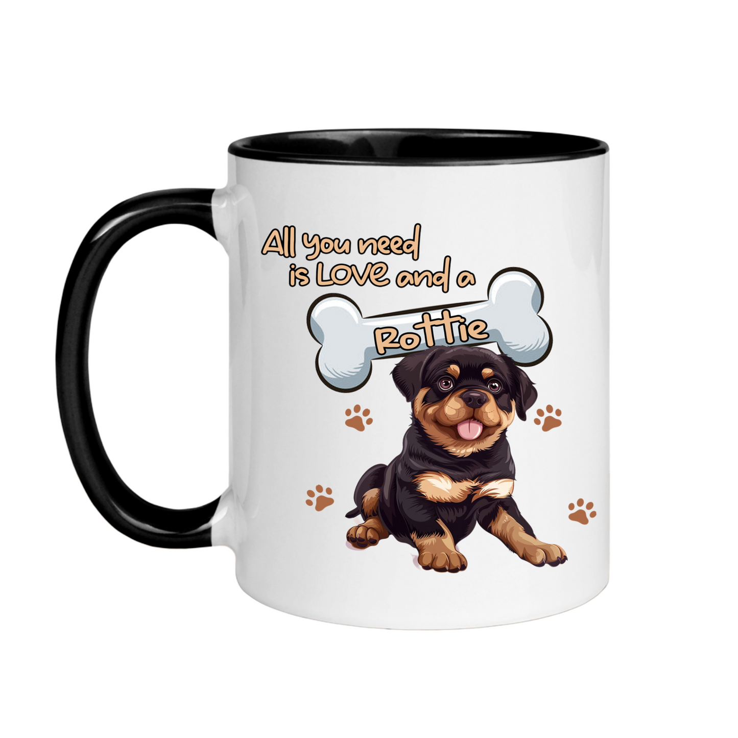 All You Need Is Love And A Rottie Novelty Dog Mug 11oz