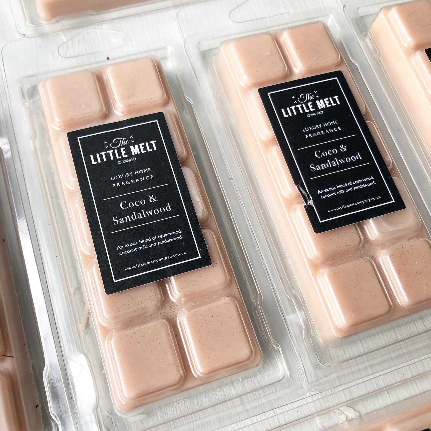 Coco Sandalwood Wax Melts- Snap Bar