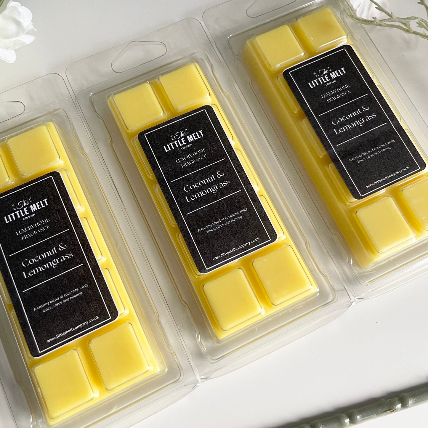 Coconut Lemongrass Wax Melts - Snap Bar