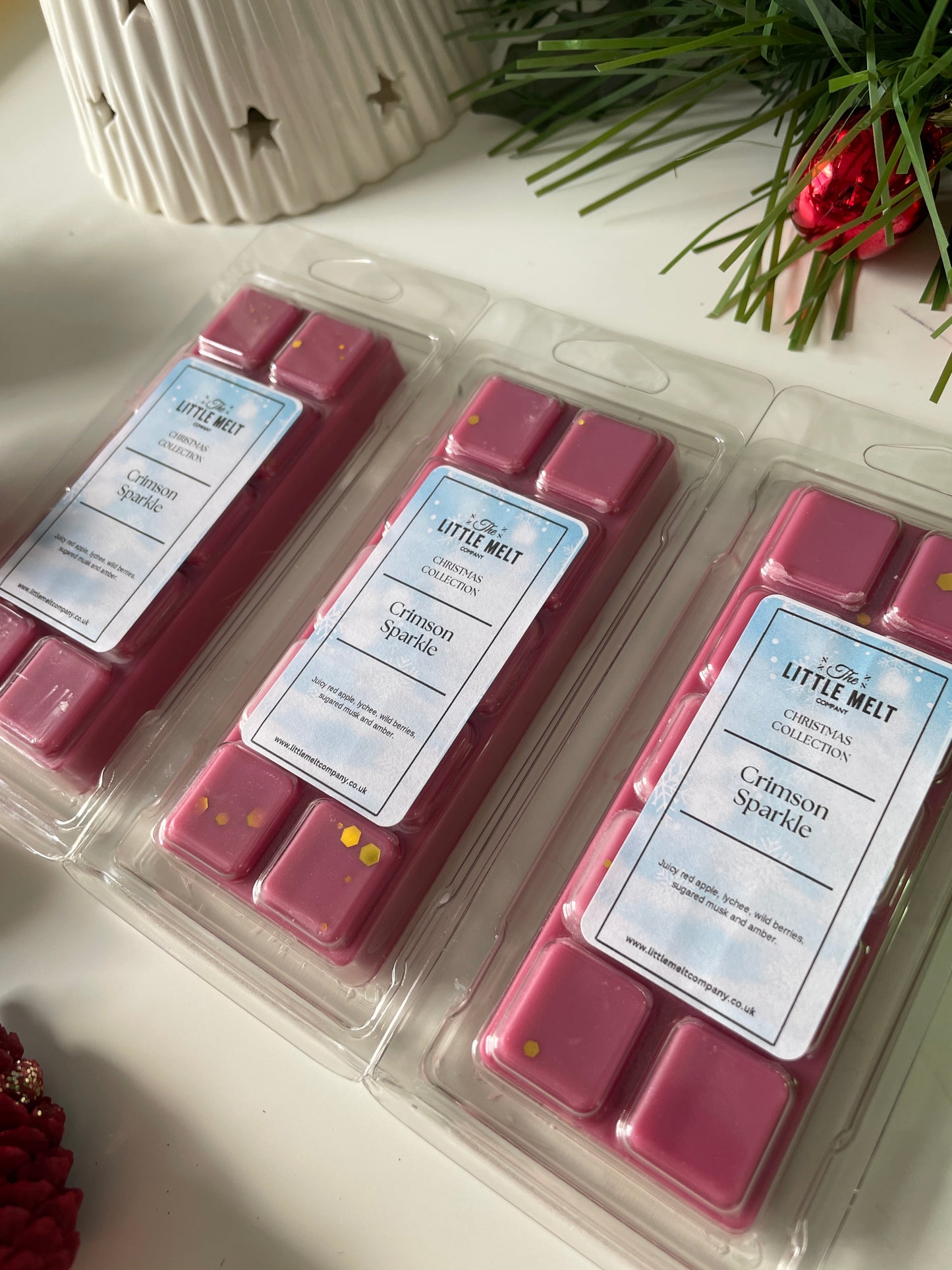 Crimson Sparkle Wax Melt Snap Bar