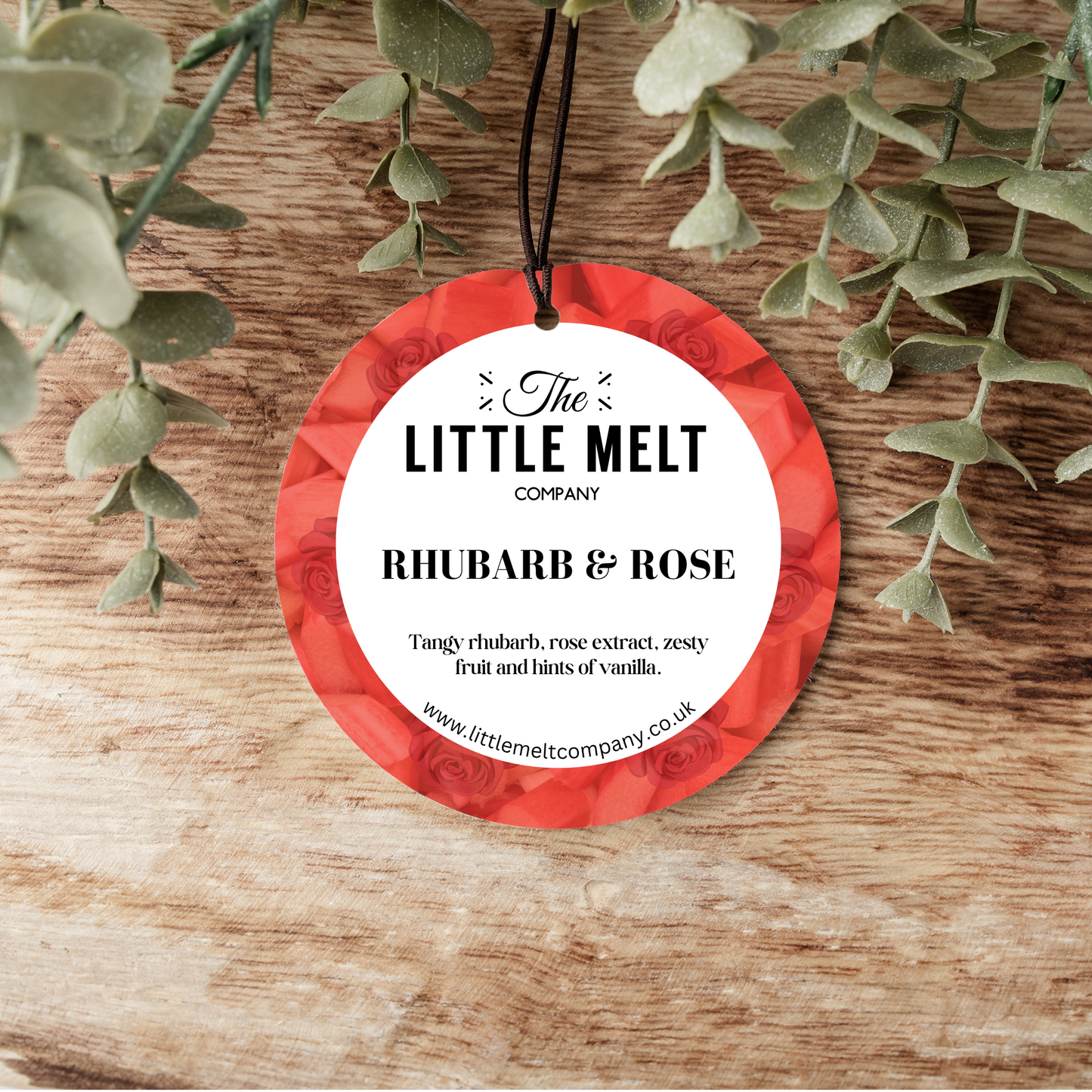 Rhubarb Rose Car Air Freshener