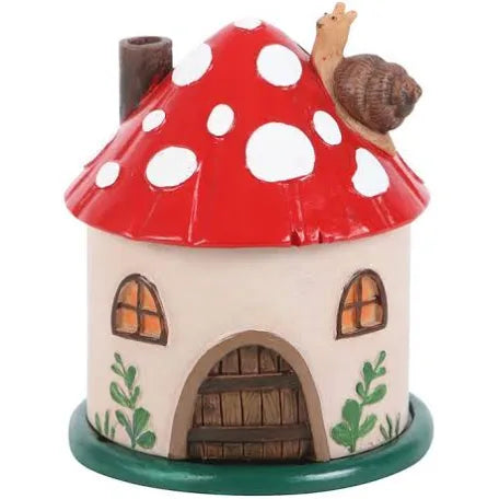 Mushroom House Resin Incense Cone Burner