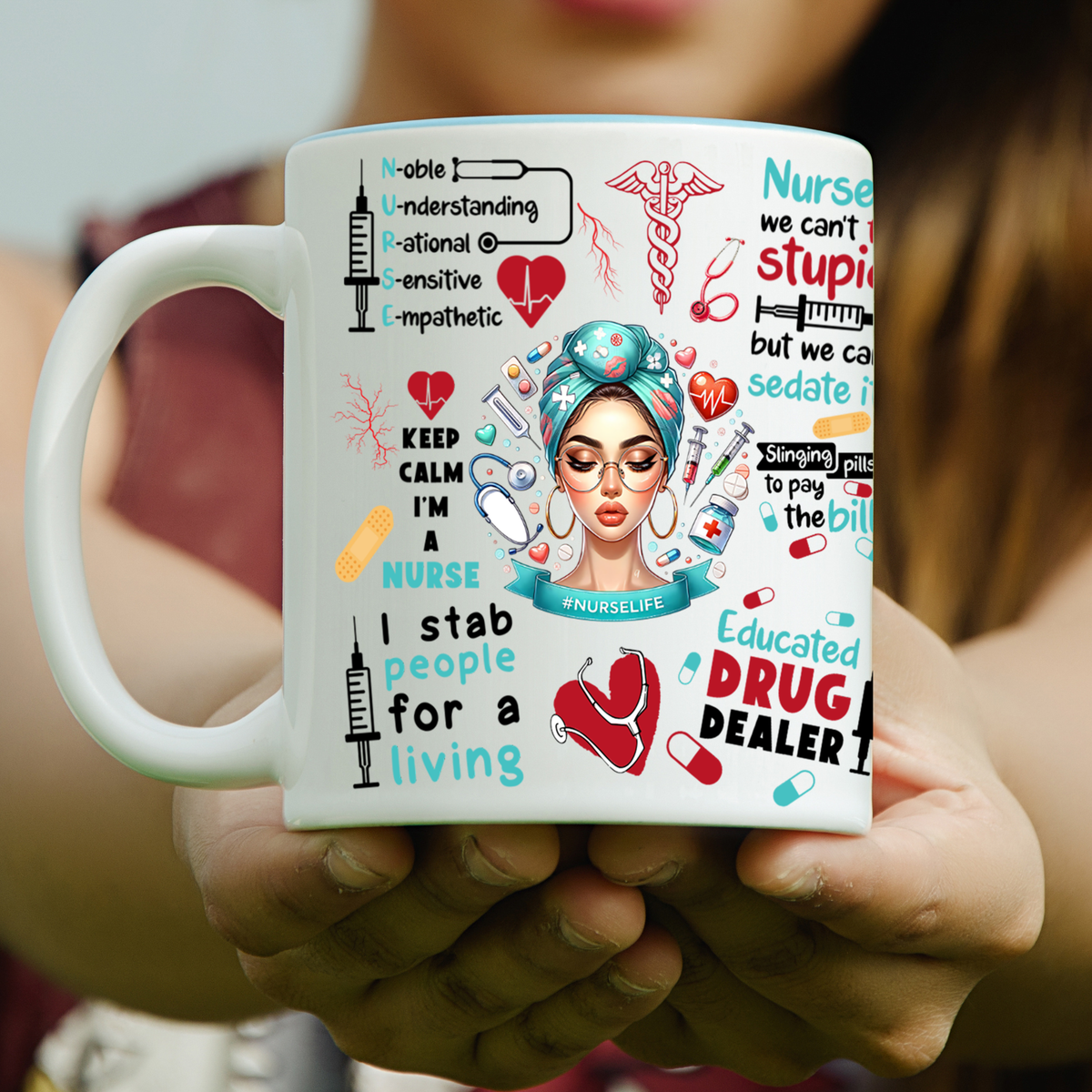 Funny Nurse Mug – Nurses We Can’t Fix Stupid Coffee Mug | Gift for Nurse, RN, Nursing Student