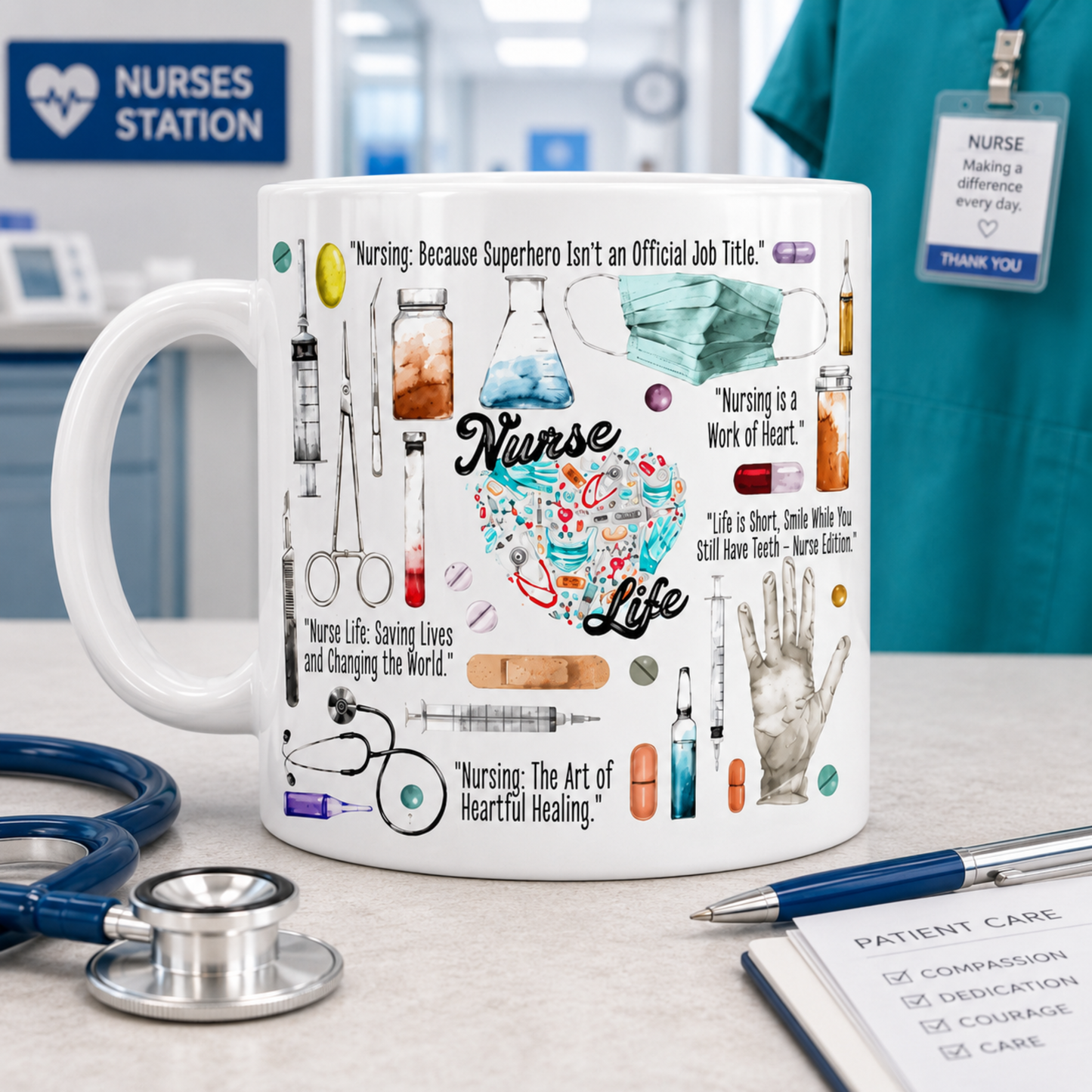 Nurse Life Mug – Funny Nursing Coffee Mug Gift for Nurses