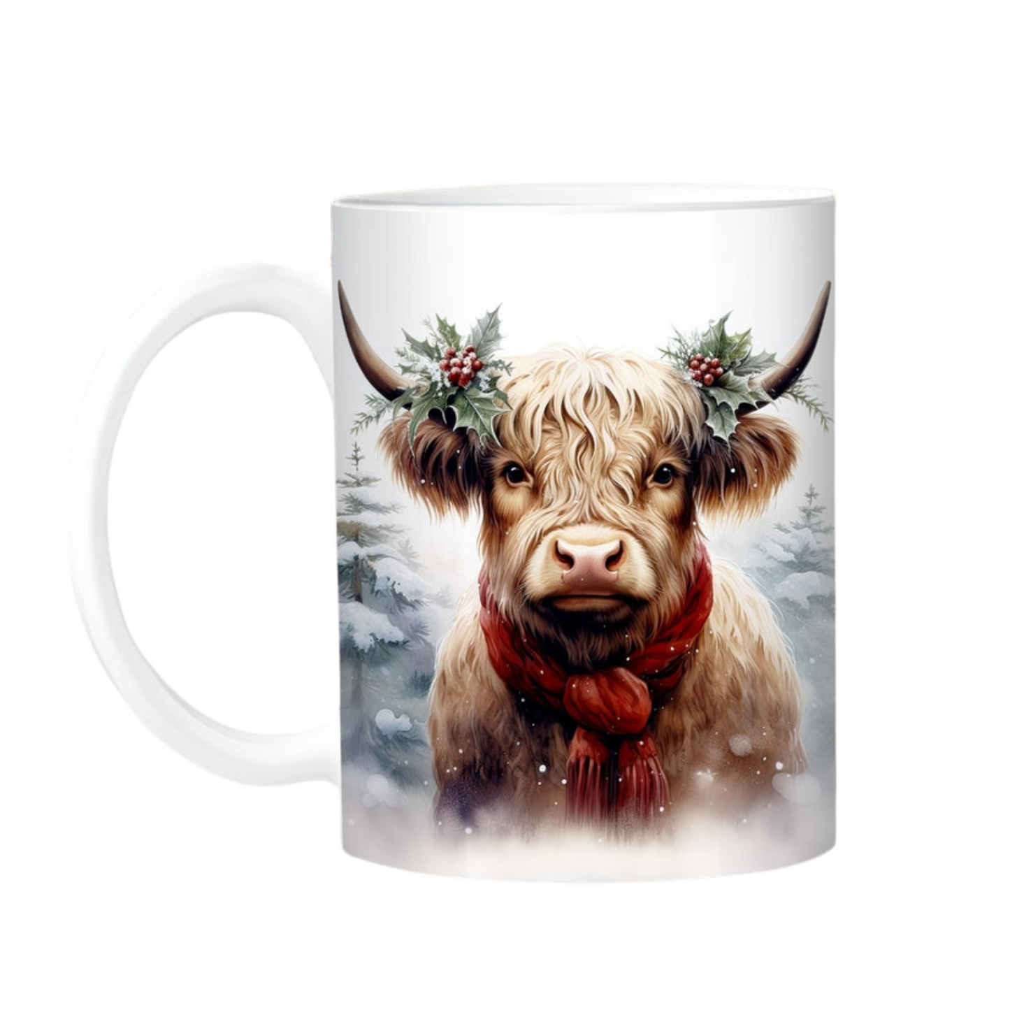 Christmas Highland Cow Mug 10oz