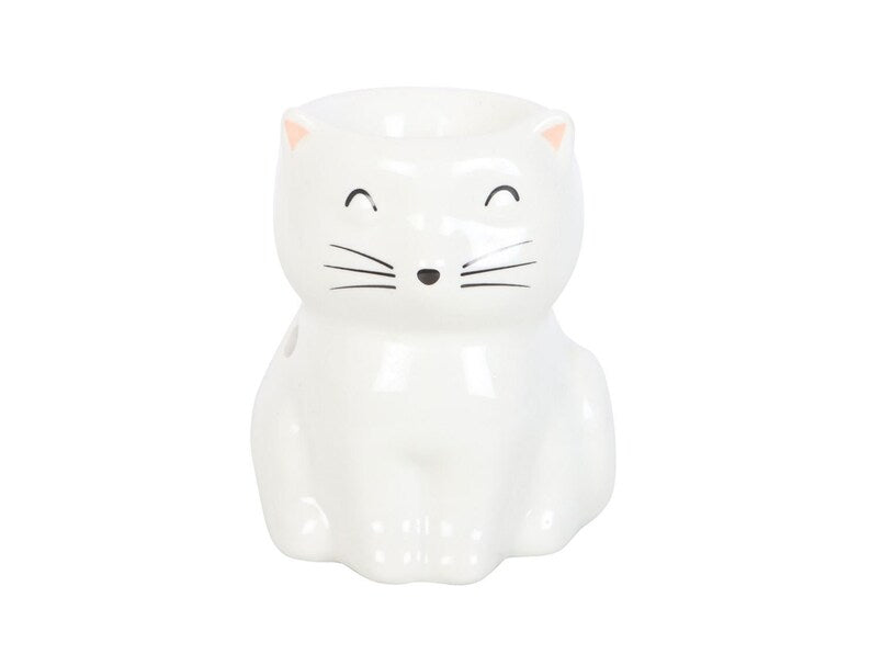 White Happy Cat Oil/Wax Burner