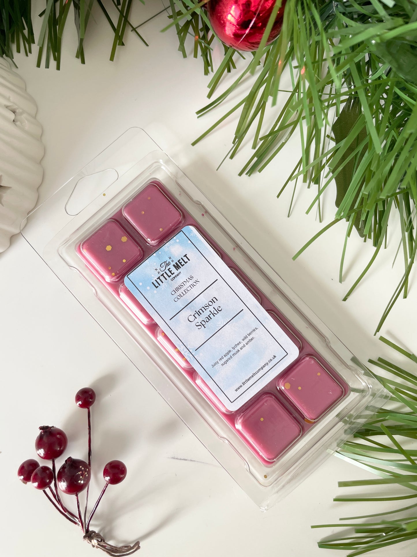 Crimson Sparkle Wax Melt Snap Bar