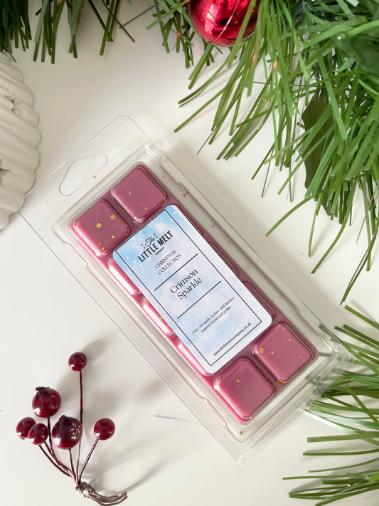 Crimson Sparkle Wax Melt Snap Bar