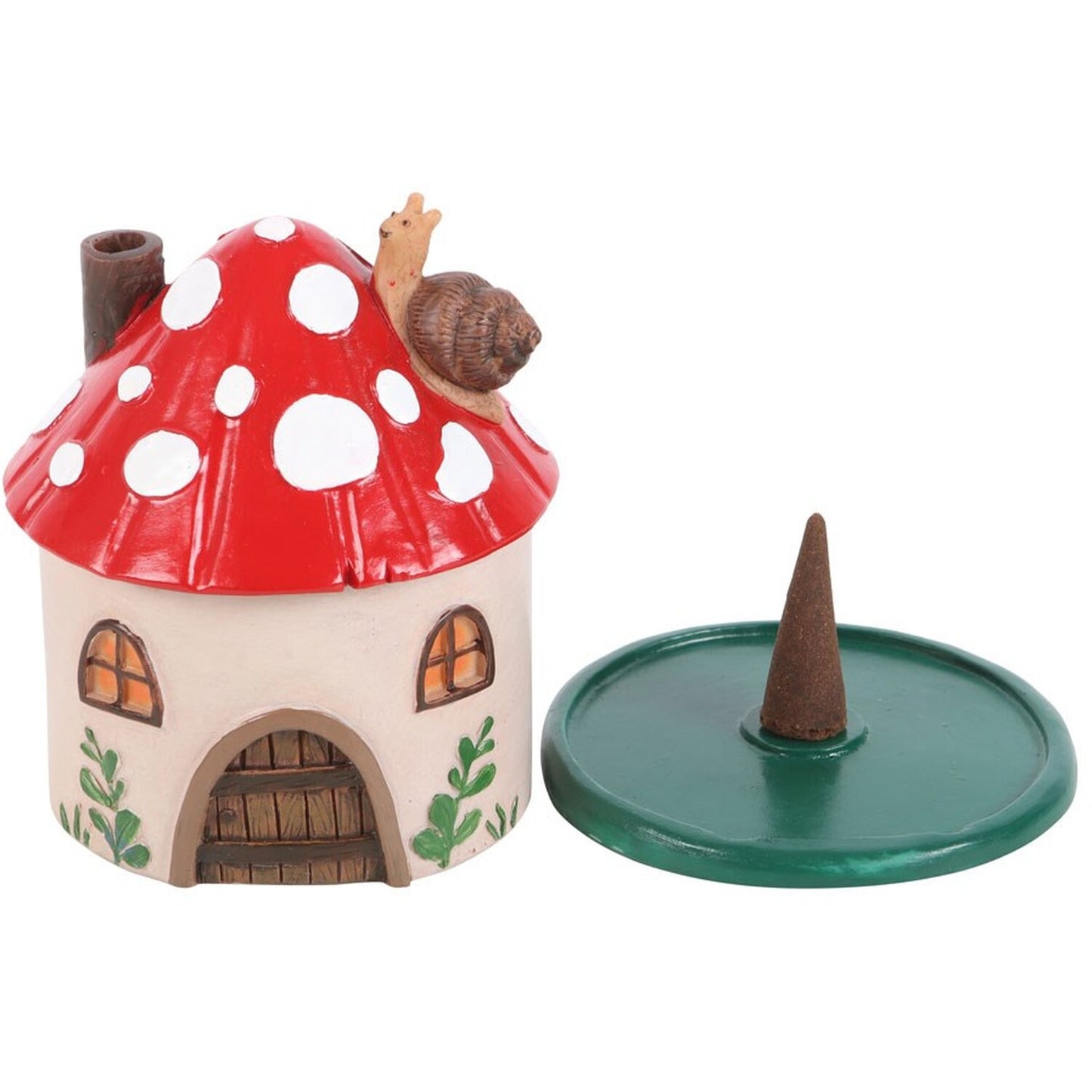Mushroom House Resin Incense Cone Burner
