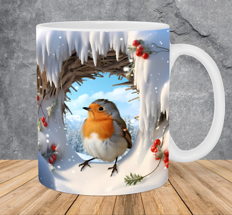 3D Robin Mug 11oz