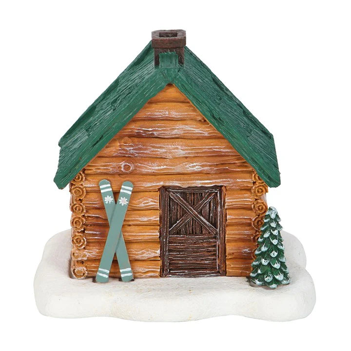 Winter Cabin Ski Chalet Incense Cone Holder