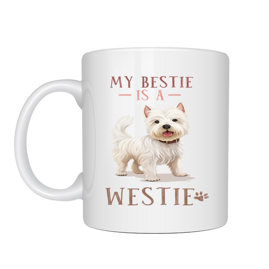 My Bestie is a Westie Novelty Dog Mug 10oz