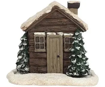 Winter Log Cabin Incense Cone Burner