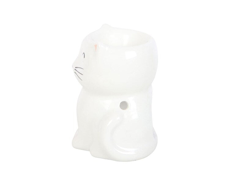 White Happy Cat Oil/Wax Burner