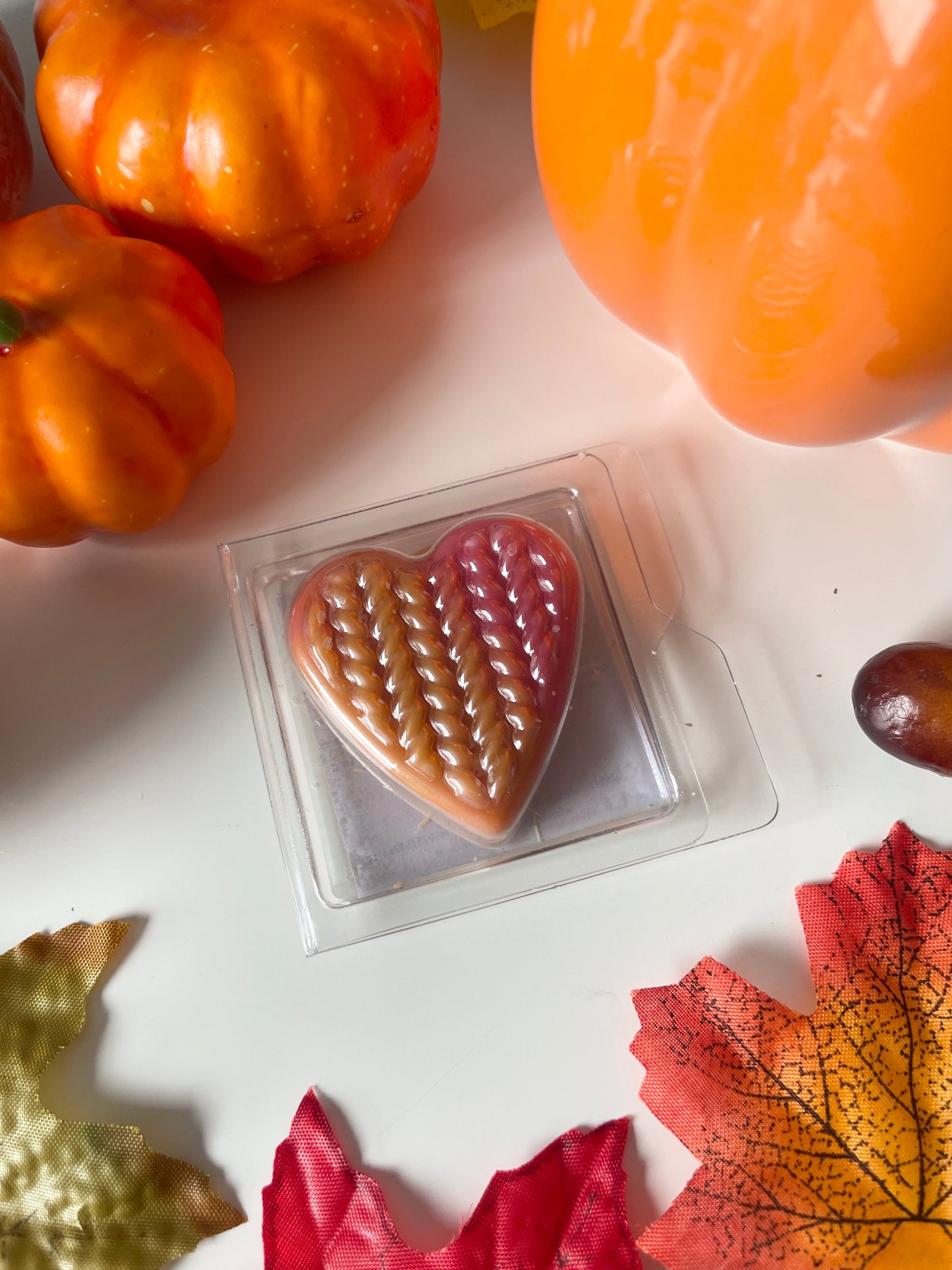 Cranberry Pumpkin Spice Sample Heart Wax Melt - 11g