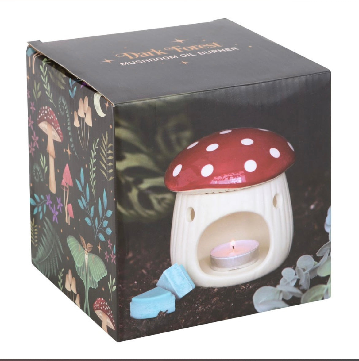 Red Mushroom Ceramic Wax/Oil Burner- Tea-Light