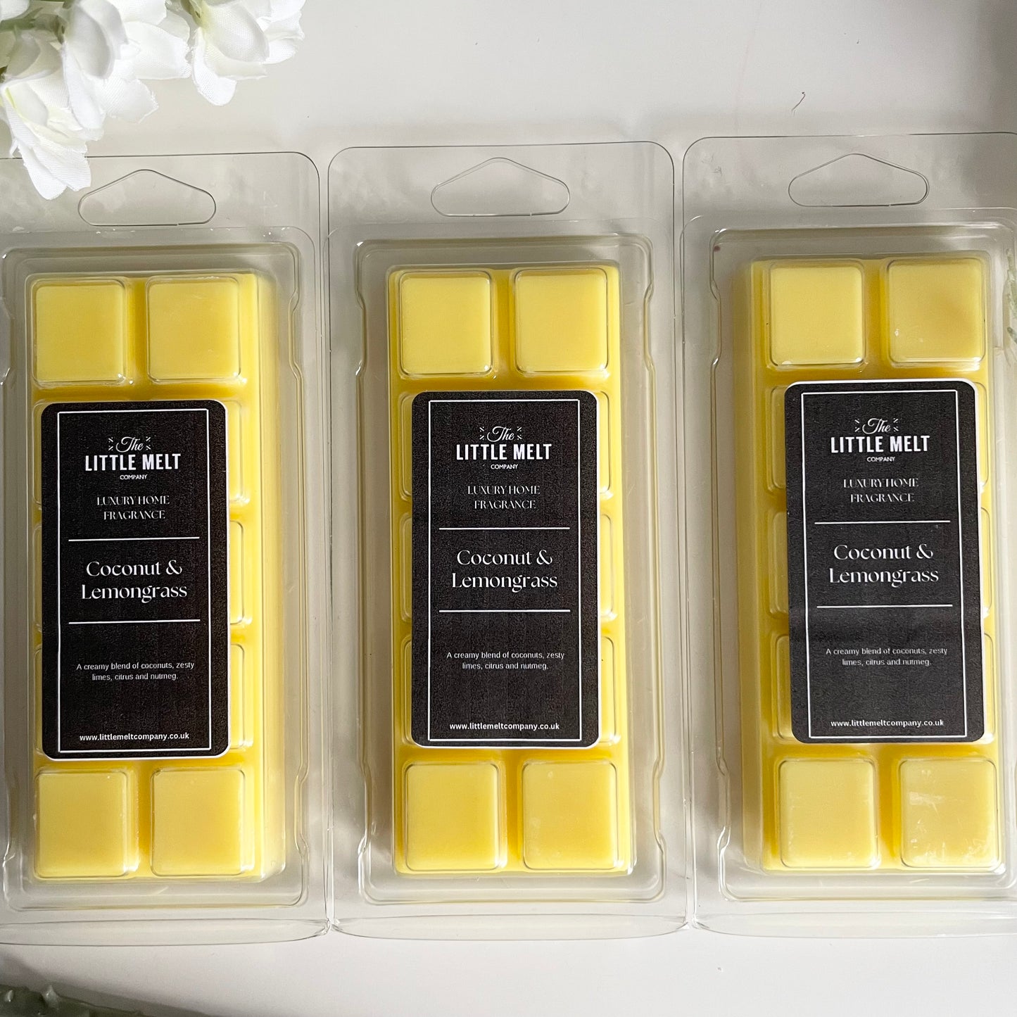 Coconut Lemongrass Wax Melts - Snap Bar