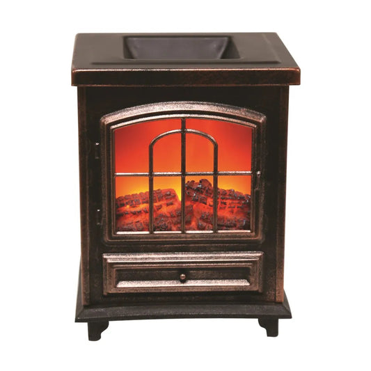 Aroma Copper Log Burner Style Electric Wax Melt Burner - 16cms