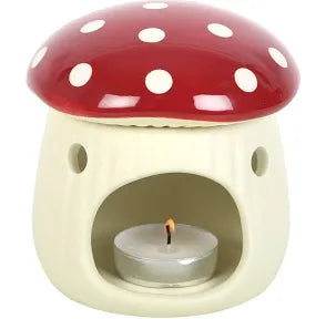 Red Mushroom Ceramic Wax/Oil Burner- Tea-Light