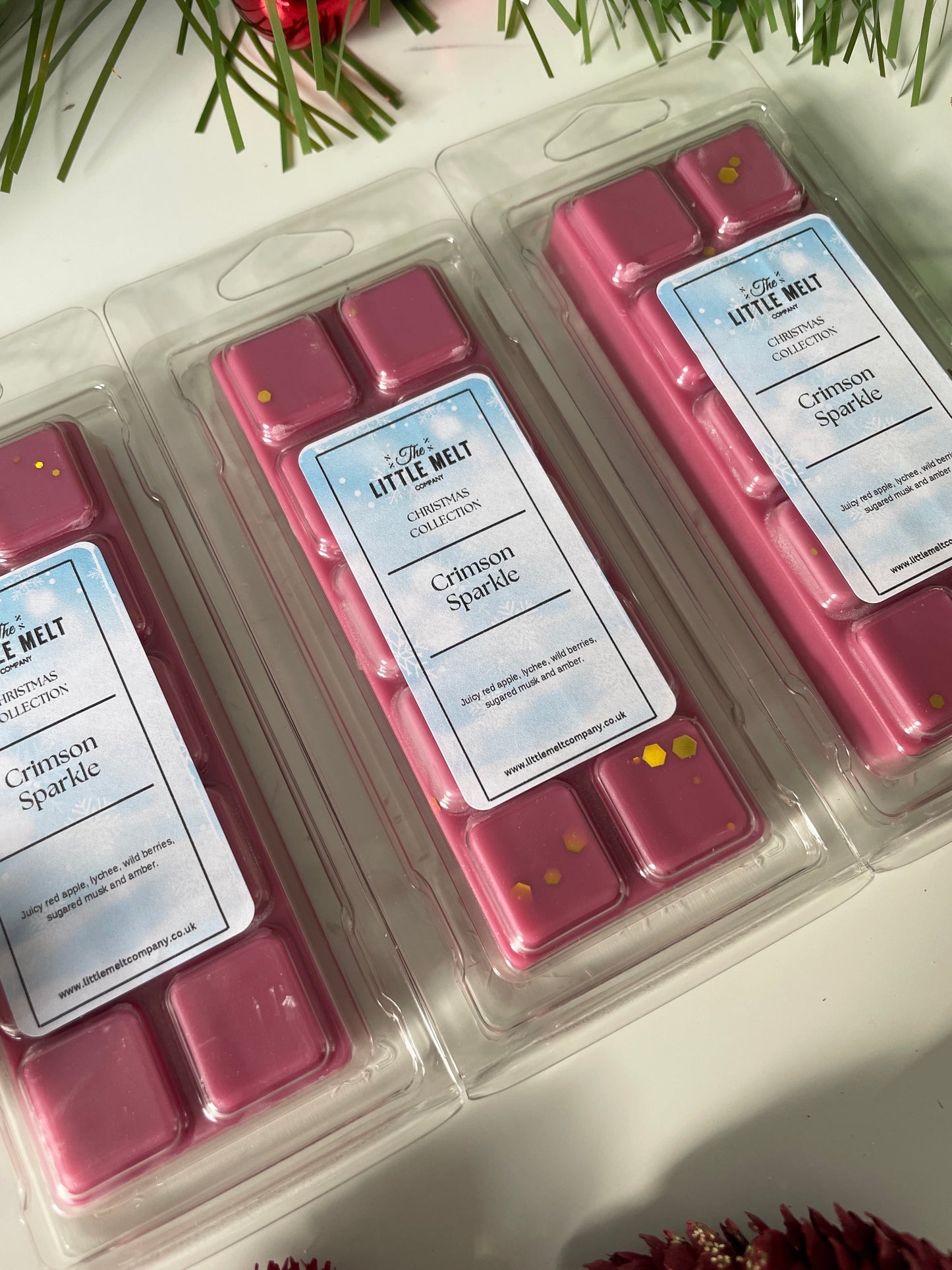 Crimson Sparkle Wax Melt Snap Bar