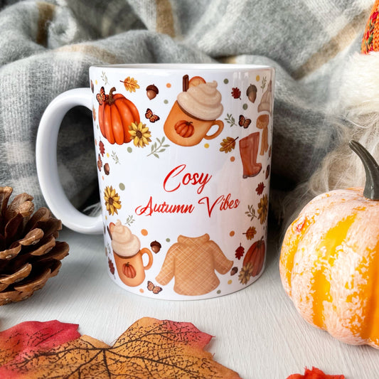 Orange Cosy Autumn Vibes Mug 11oz