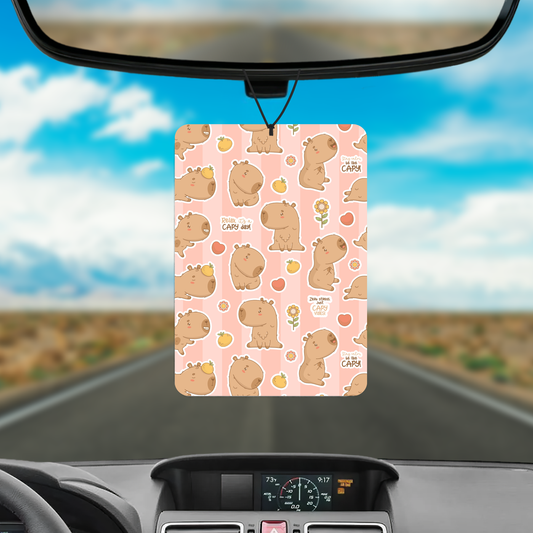 Cute Capybara Car Air Freshener | Novelty Car Scent |Coconut & Lime Scent