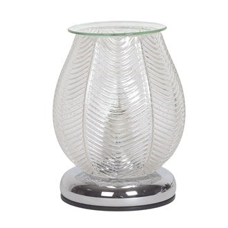 Aroma 40W Ribbed Glass Electric Wax Warmer - Clear Lustre