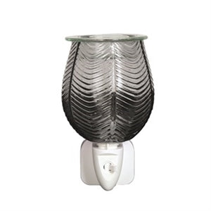 Aroma 15W Ribbed Glass Electric Plugin Wax Warmer - Grey Lustre